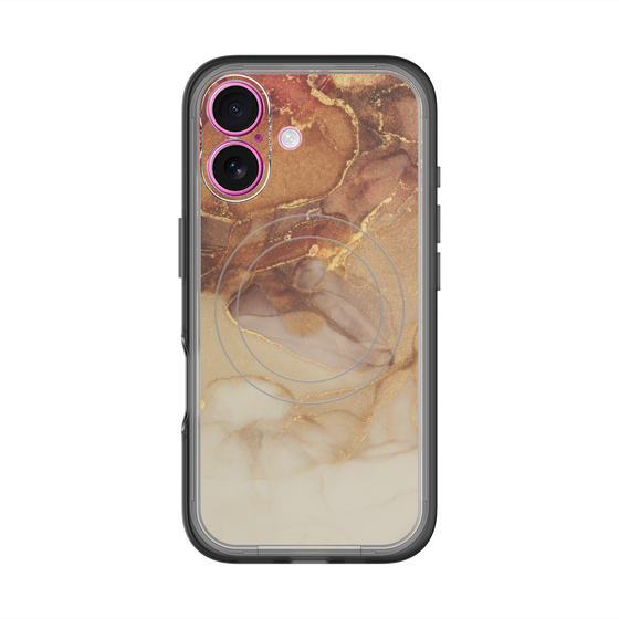 スリムプロテクションプレミアムケース with MagSafe［ Marble Brown ］