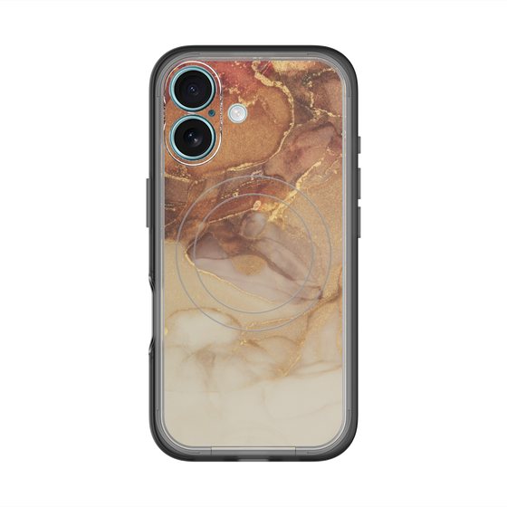 スリムプロテクションプレミアムケース with MagSafe［ Marble Brown ］