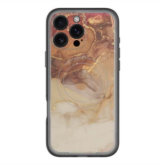 スリムプロテクションプレミアムケース with MagSafe［ Marble Brown ］