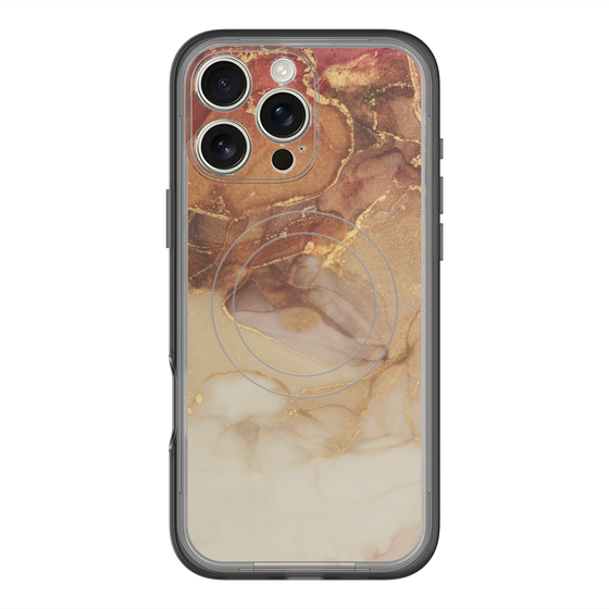 スリムプロテクションプレミアムケース with MagSafe［ Marble Brown ］