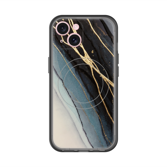 スリムプロテクションプレミアムケース with MagSafe［ Marble Black ］