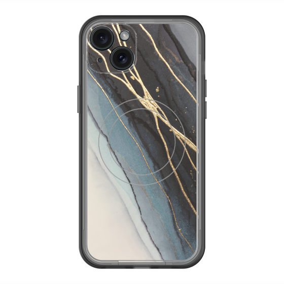 スリムプロテクションプレミアムケース with MagSafe［ Marble Black ］