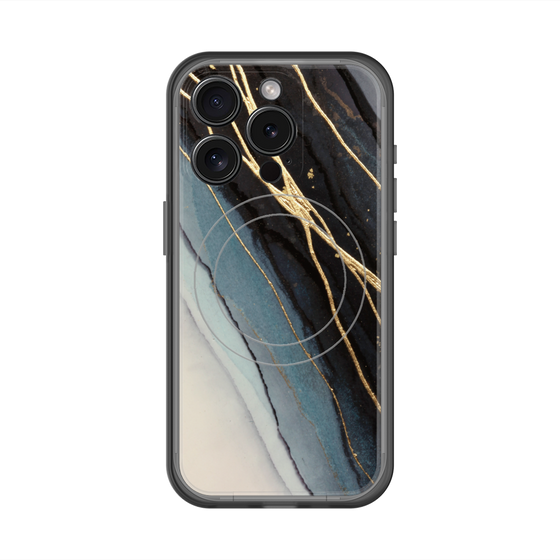スリムプロテクションプレミアムケース with MagSafe［ Marble Black ］