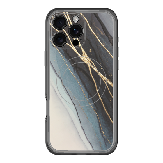 スリムプロテクションプレミアムケース with MagSafe［ Marble Black ］