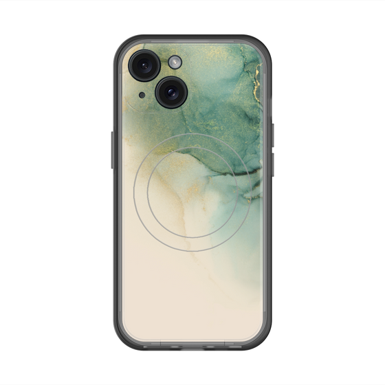 スリムプロテクションプレミアムケース with MagSafe［ Marble Green ］