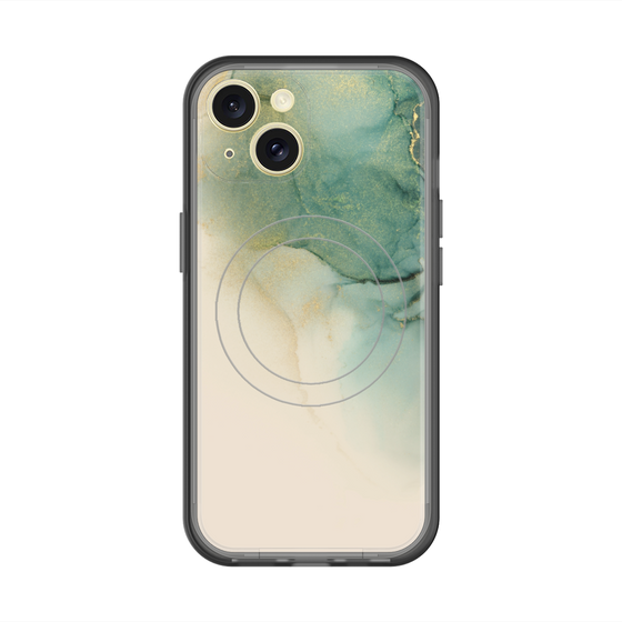 スリムプロテクションプレミアムケース with MagSafe［ Marble Green ］