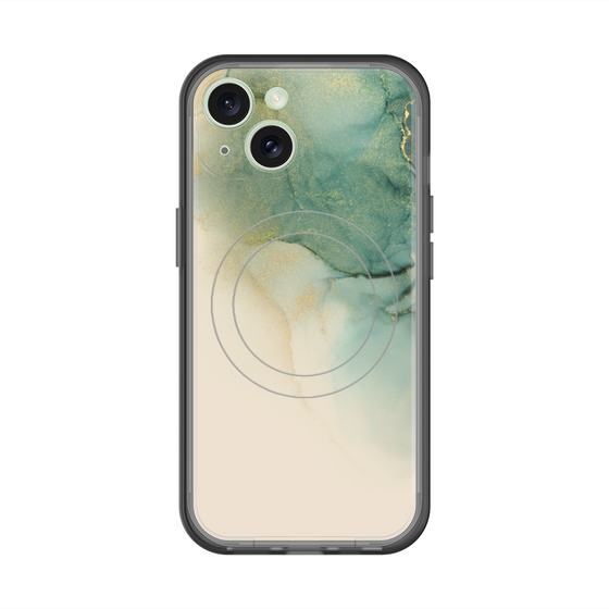 スリムプロテクションプレミアムケース with MagSafe［ Marble Green ］