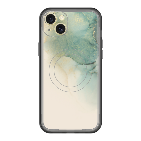 スリムプロテクションプレミアムケース with MagSafe［ Marble Green ］