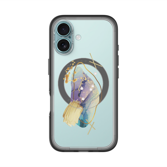 スリムプロテクションプレミアムケース with MagSafe［ Nuance Painting Blue ］