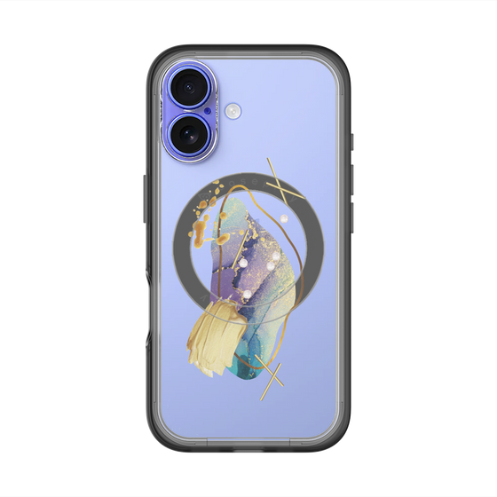 スリムプロテクションプレミアムケース with MagSafe［ Nuance Painting Blue ］