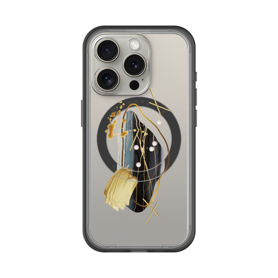 スリムプロテクションプレミアムケース with MagSafe［ Nuance Painting Black ］