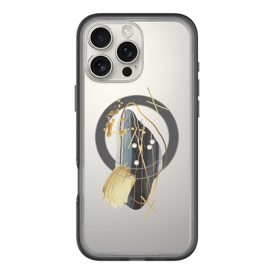 スリムプロテクションプレミアムケース with MagSafe［ Nuance Painting Black ］