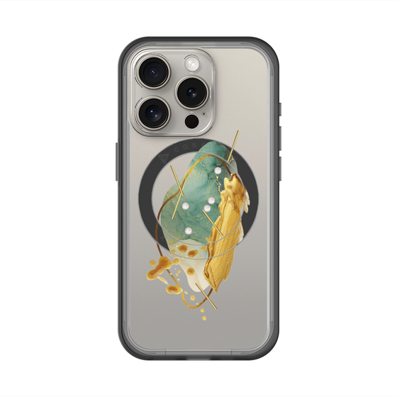 スリムプロテクションプレミアムケース with MagSafe［ Nuance Painting Green ］