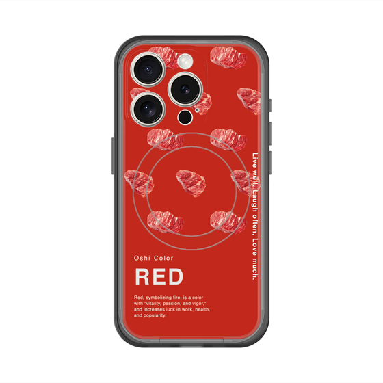 スリムプロテクションプレミアムケース with MagSafe［ RED-Meat ］