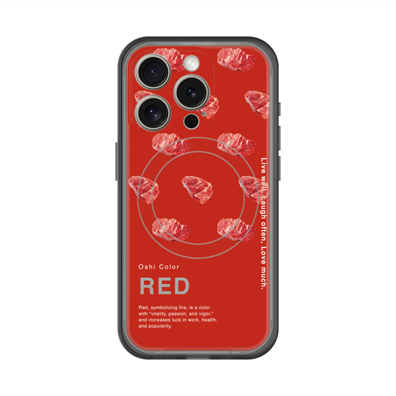 スリムプロテクションプレミアムケース with MagSafe［ RED-Meat ］