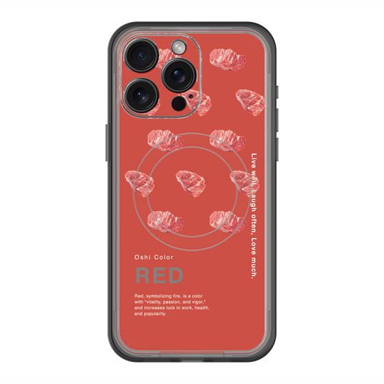 スリムプロテクションプレミアムケース with MagSafe［ RED-Meat ］