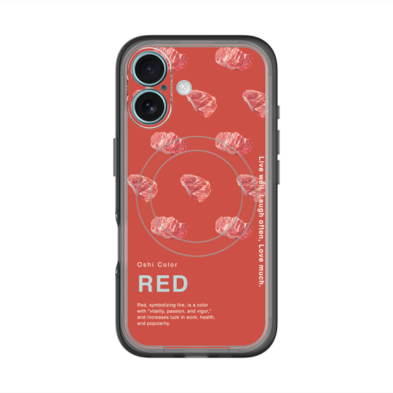 スリムプロテクションプレミアムケース with MagSafe［ RED-Meat ］