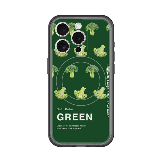 スリムプロテクションプレミアムケース with MagSafe［ GREEN-Broccoli ］