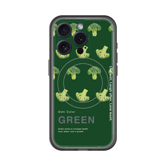 スリムプロテクションプレミアムケース with MagSafe［ GREEN-Broccoli ］