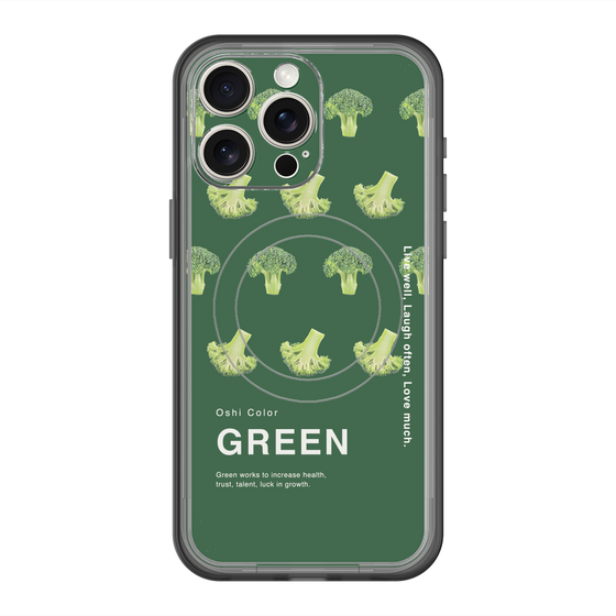 スリムプロテクションプレミアムケース with MagSafe［ GREEN-Broccoli ］