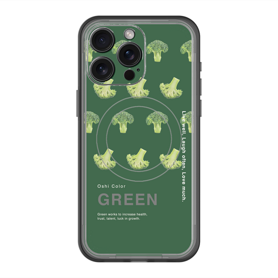 スリムプロテクションプレミアムケース with MagSafe［ GREEN-Broccoli ］