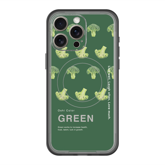 スリムプロテクションプレミアムケース with MagSafe［ GREEN-Broccoli ］