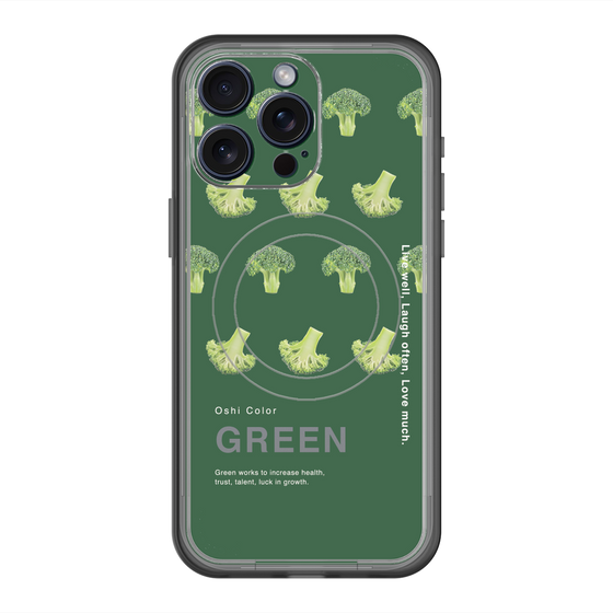 スリムプロテクションプレミアムケース with MagSafe［ GREEN-Broccoli ］