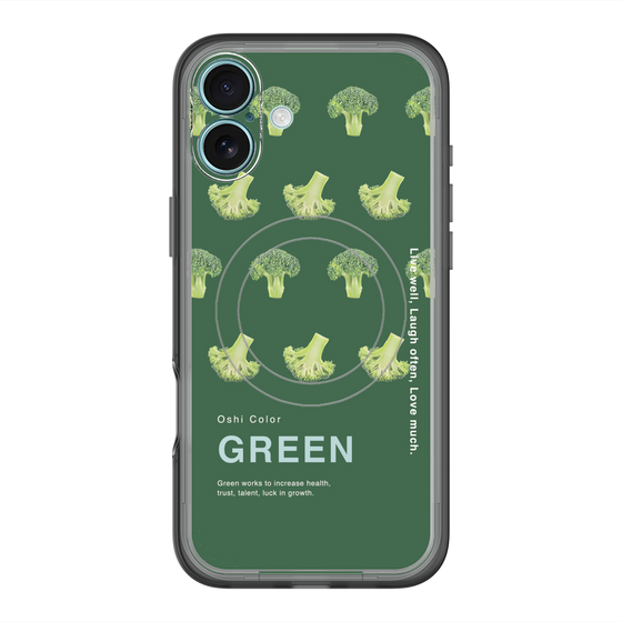スリムプロテクションプレミアムケース with MagSafe［ GREEN-Broccoli ］