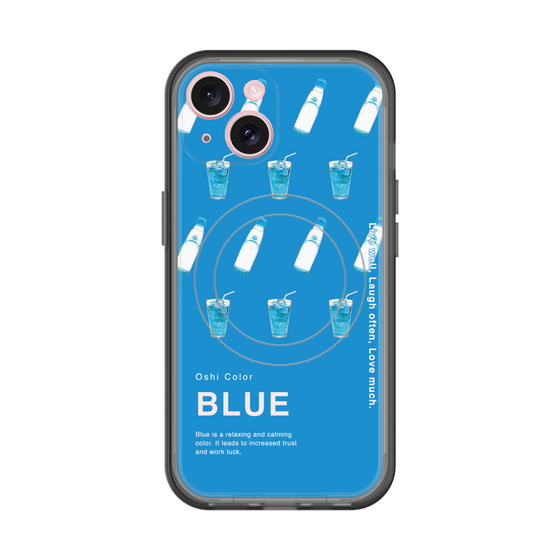 スリムプロテクションプレミアムケース with MagSafe［ BLUE-Ramune soda ］