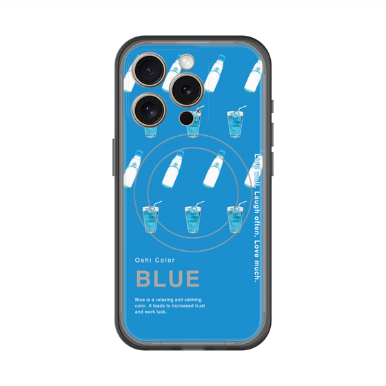 スリムプロテクションプレミアムケース with MagSafe［ BLUE-Ramune soda ］