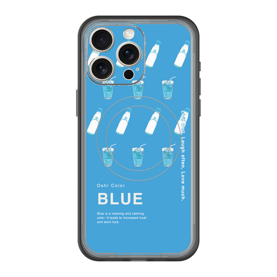 スリムプロテクションプレミアムケース with MagSafe［ BLUE-Ramune soda ］