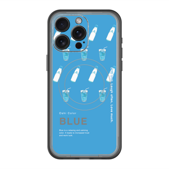 スリムプロテクションプレミアムケース with MagSafe［ BLUE-Ramune soda ］