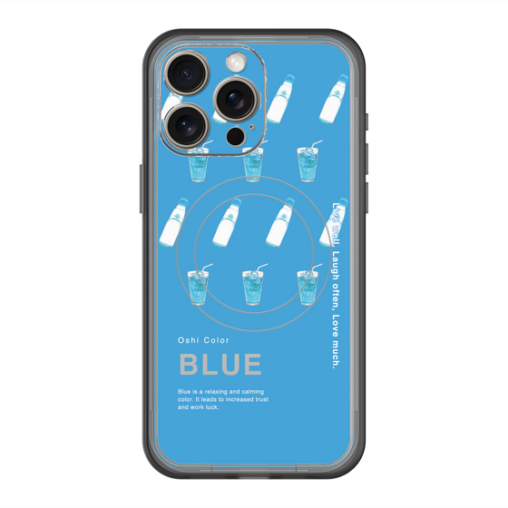 スリムプロテクションプレミアムケース with MagSafe［ BLUE-Ramune soda ］