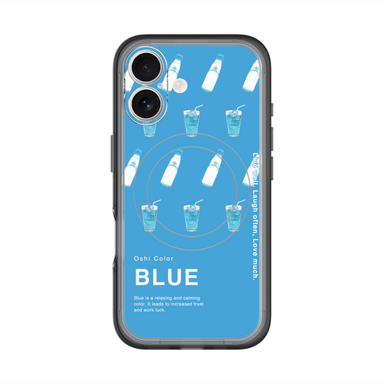 スリムプロテクションプレミアムケース with MagSafe［ BLUE-Ramune soda ］