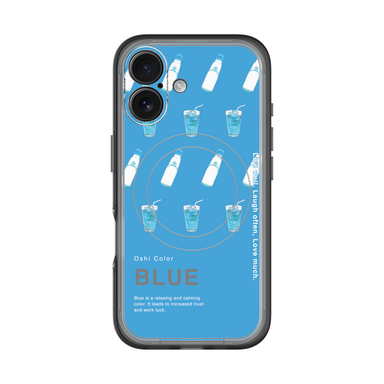 スリムプロテクションプレミアムケース with MagSafe［ BLUE-Ramune soda ］