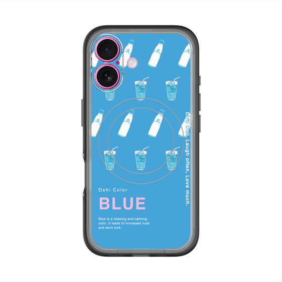 スリムプロテクションプレミアムケース with MagSafe［ BLUE-Ramune soda ］