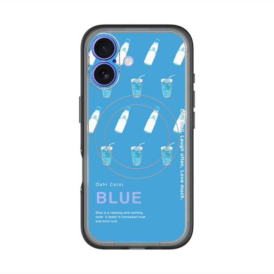 スリムプロテクションプレミアムケース with MagSafe［ BLUE-Ramune soda ］