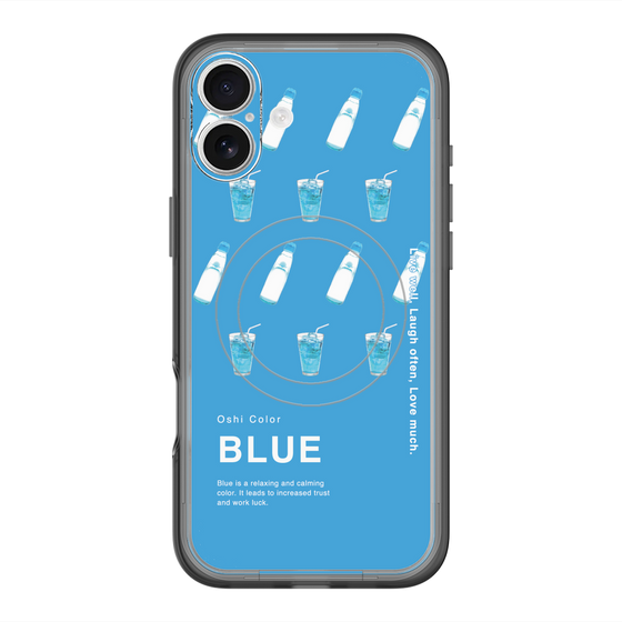 スリムプロテクションプレミアムケース with MagSafe［ BLUE-Ramune soda ］
