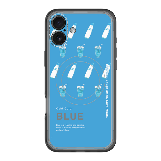 スリムプロテクションプレミアムケース with MagSafe［ BLUE-Ramune soda ］