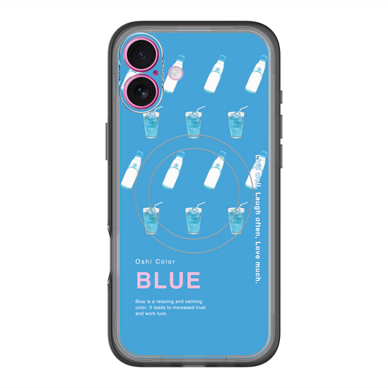 スリムプロテクションプレミアムケース with MagSafe［ BLUE-Ramune soda ］