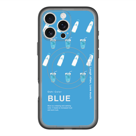 スリムプロテクションプレミアムケース with MagSafe［ BLUE-Ramune soda ］
