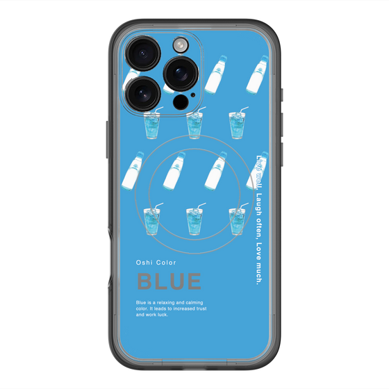 スリムプロテクションプレミアムケース with MagSafe［ BLUE-Ramune soda ］