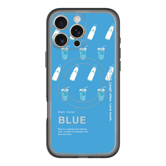 スリムプロテクションプレミアムケース with MagSafe［ BLUE-Ramune soda ］