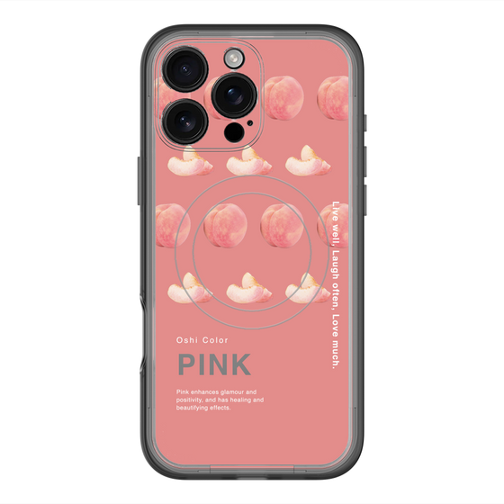 スリムプロテクションプレミアムケース with MagSafe［ PINK-Peach ］