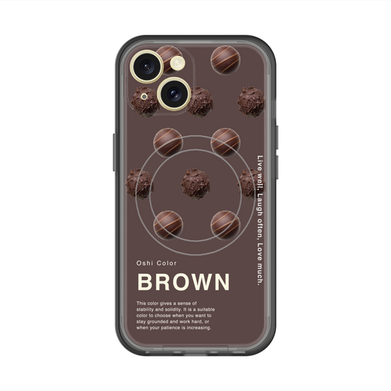 スリムプロテクションプレミアムケース with MagSafe［ BROWN-Chocolate ］