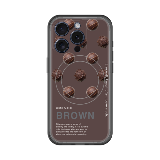 スリムプロテクションプレミアムケース with MagSafe［ BROWN-Chocolate ］