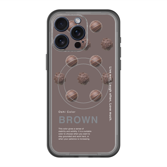 スリムプロテクションプレミアムケース with MagSafe［ BROWN-Chocolate ］