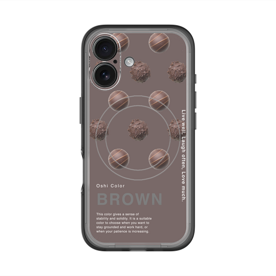 スリムプロテクションプレミアムケース with MagSafe［ BROWN-Chocolate ］