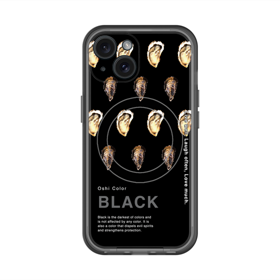 スリムプロテクションプレミアムケース with MagSafe［ BLACK-Oyster ］