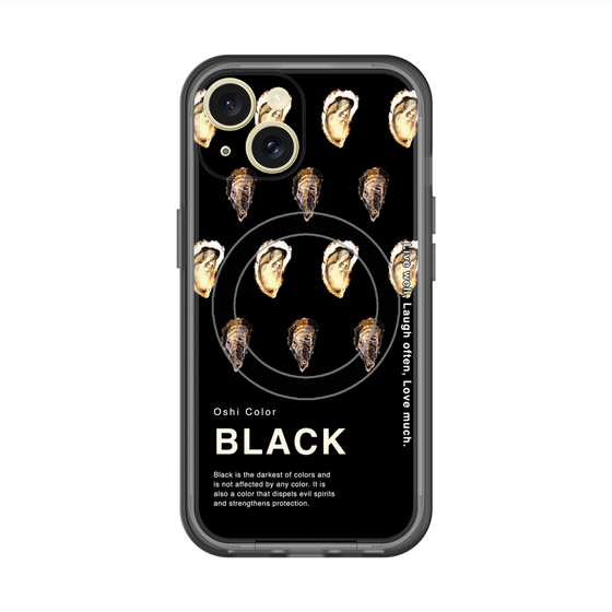 スリムプロテクションプレミアムケース with MagSafe［ BLACK-Oyster ］